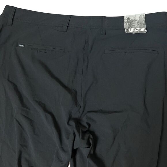 Linksoul Pants Mens 40 x 32 True Black Boardwalker Casual Golf Straight LS662-R - Picture 12 of 13